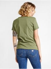 Guess Zelené dámské tričko s potiskem Guess Original S