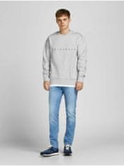 Jack&Jones Světle šedá žíhaná mikina Jack & Jones Copenhagen XXL