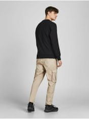 Jack&Jones Béžové kalhoty s kapsami Jack & Jones Gordon XL