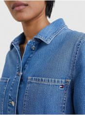 Tommy Hilfiger Modré dámské košilové džínové šaty Tommy Hilfiger Fit & Flare XS