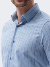 OMBRE Ombre Pánská košile s dlouhým rukávem K588 - nebesky modrá - XL