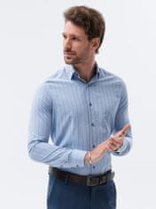 OMBRE Ombre Pánská košile s dlouhým rukávem K588 - nebesky modrá - XXL