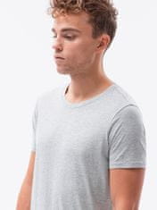 OMBRE Ombre Pánské tričko bez potisku S1370 - žíhaná šedá - S