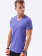 OMBRE Ombre Pánské tričko bez potisku S1369 - fialová - S