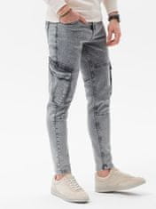 OMBRE Ombre Pánské riflové kalhoty P1079 - šedá - L