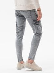 OMBRE Ombre Pánské riflové kalhoty P1079 - šedá - L