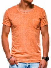 OMBRE Pánské tričko bez potisku S1051 - oranžová - M
