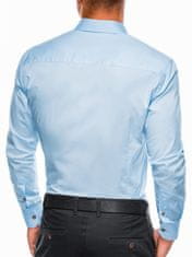 OMBRE Ombre Pánská elegantní košile s dlouhým rukávem K302 - blankytně modrá - S