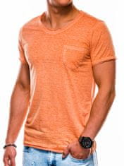 OMBRE Pánské tričko bez potisku S1051 - oranžová - M