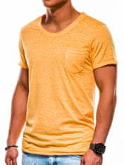 OMBRE Pánské tričko bez potisku S1051 - žlutá - S