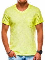 OMBRE Pánské tričko bez potisku S1053 - žlutá - S