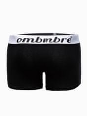 OMBRE Ombre Pánské boxerky U159 - černá balení tří kusů - XXL