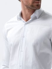 OMBRE Ombre Pánská košile s dlouhým rukávem K593 - bílá - L