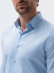 OMBRE Ombre Pánská košile s dlouhým rukávem K593 - blankytně modrá - XL