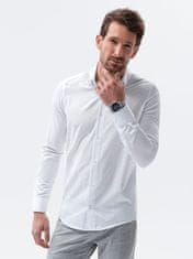 OMBRE Ombre Pánská košile s dlouhým rukávem K593 - bílá - XL