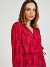 Tommy Hilfiger Červené dámské vzorované zavinovací šaty Tommy Hilfiger XS