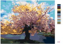 ZUTY Malování podle čísel - SAKURA U POTOKA 40x50 cm vypnuté plátno na rám