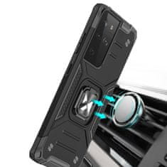 WOZINSKY Pouzdro Ring Armor s magnetickým úchytem pro Samsung Galaxy S22 Ultra , modrá