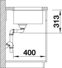 Blanco SUBLINE 400-U dřez pod desku antracit granit 523 422 - Blanco