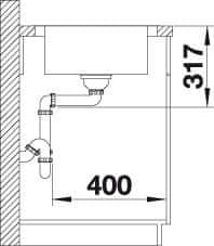 Blanco DINAS XL 6 S Compact dřez vestavný nerez kartáčovaný nerez 525 121 - Blanco