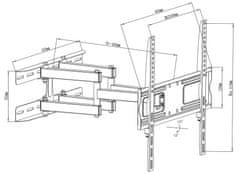 Cabletech LPA52-09446 UCH0217 Nástěnný nastavitelný držák TV 26"- 55"