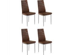 Danish Style Jídelní židle Kiok (SET 4 ks), hnědá