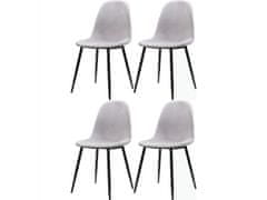 Danish Style Jídelní židle Ines (SET 4 ks), šedá