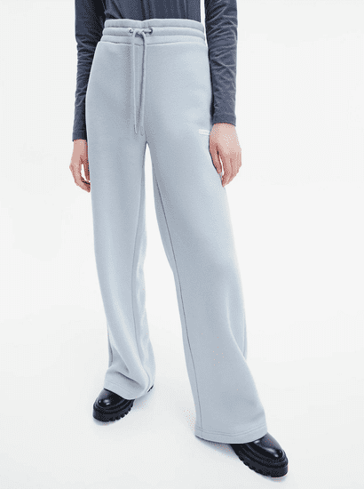 Calvin Klein Světle modré dámské volné tepláky Micro Flock Jog Pants Calvin Klein Jeans