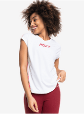 Roxy Bílé dámské tričko s nápisem Roxy Training Grl XS