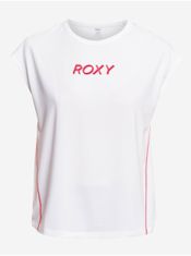 Roxy Bílé dámské tričko s nápisem Roxy Training Grl M