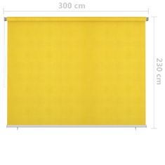 Greatstore Venkovní roleta 300 x 230 cm žlutá