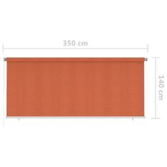 Greatstore Venkovní roleta 350x140 cm oranžová