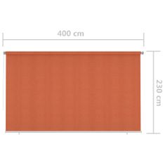 Greatstore Venkovní roleta 400 x 230 cm oranžová