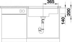 Blanco SUBLINE 700-U Level dřez pod desku černá granit 526 004 - Blanco