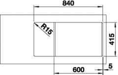 Blanco FAVUM XL 6 S dřez vestavný černá granit 526 082 - Blanco
