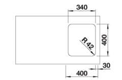 Blanco SOLIS 340U dřez pod desku nerez kartáčovaný nerez 526 115 - Blanco