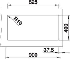 Blanco SUBLINE 480/320-U dřez pod desku černá granit 525 993 - Blanco