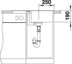 Blanco METRA 45 S Compact dřez vestavný černá granit 525 913 - Blanco