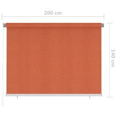 Greatstore Venkovní roleta 200 x 140 cm oranžová