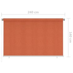 Greatstore Venkovní roleta 240 x 140 cm oranžová