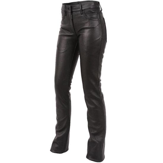 Cruison Kalhoty LADIES JEANS - dámské černé kožené kalhoty vel. 30
