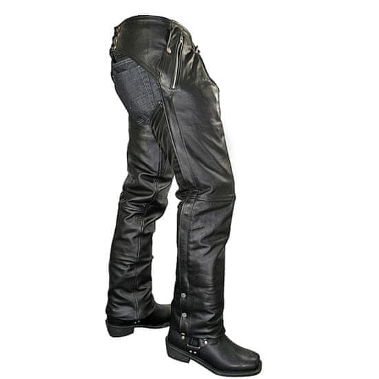 Xelement Chapsy INSULATE CHAPS - pánské černé kožené chapsy vel. 32