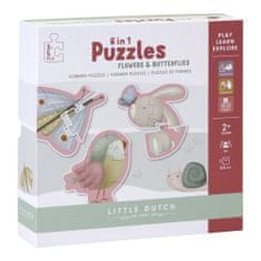 Little Dutch Puzzle 6v1 Kvěiny a motýli