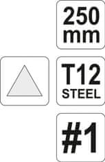 YATO Pilník zámečnický trojhranný hrubý 250 mm
