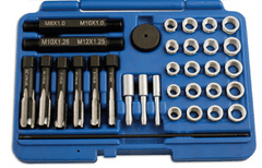 QUATROS Sada na opravu závitů žhavicích svíček M8x1, M10x1, M10x1.25, M12x1.25, 33 kusů - QS14140