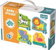 Baby puzzle Zvířata na safari 4v1 - 3,4,5,6 dílků