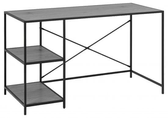 Design Scandinavia Pracovní stůl Seaford, 130 cm, černá
