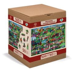 Wooden city Dřevěné puzzle Veteráni 2v1, 505 dílků EKO