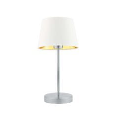 LYSNE.PL Noční lampa SIENA GOLD, stříbrný rám, bílá/zlatá