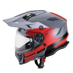 W-TEC Moto přilba V331 PR Graphic (Velikost: S (55-56), Barva: Red-Grey)